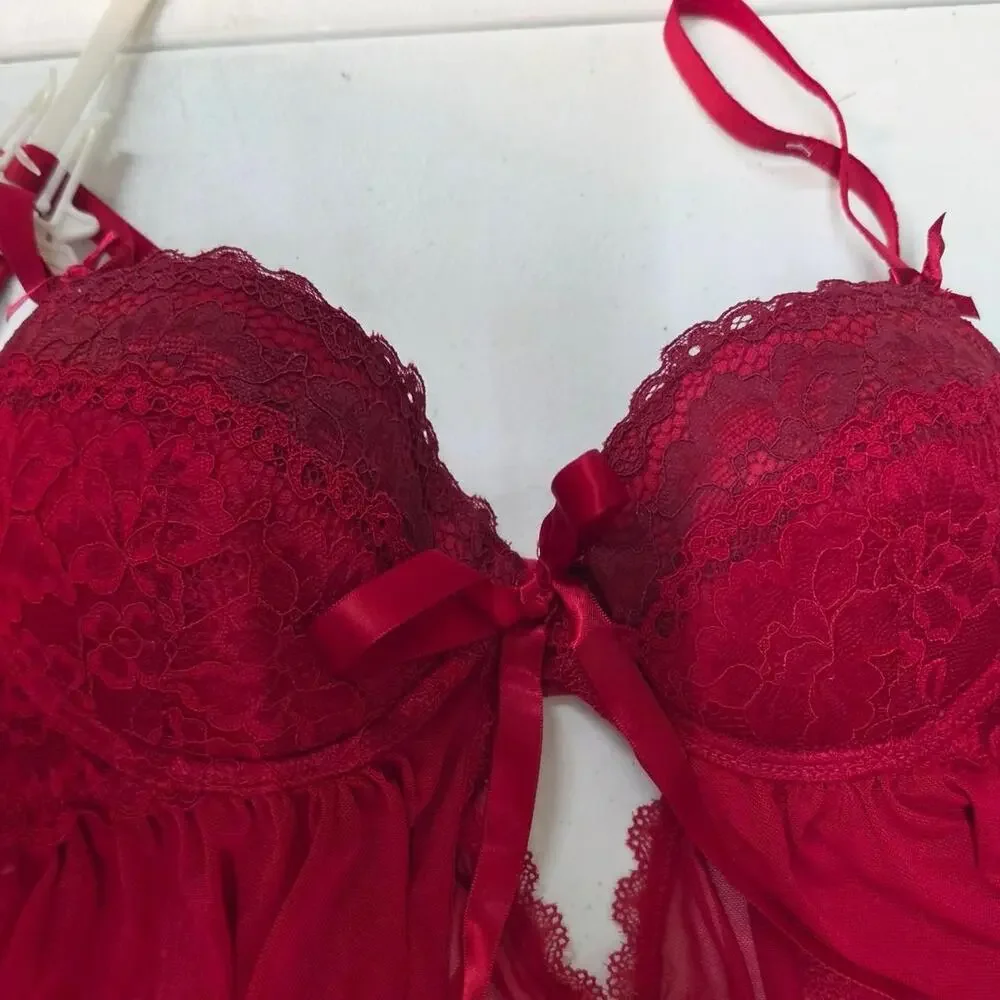 Jessica simpson red lace babydoll